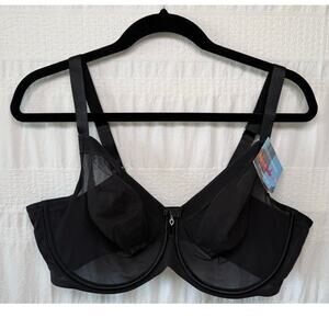 Curvy Couture Sheer Mesh Unlined Underwire Bra, Size 38G, NEW!